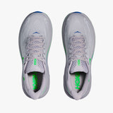 HOKA CLIFTON 10 ASH GREY/NEON GREEN