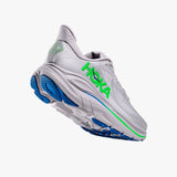 HOKA CLIFTON 10 ASH GREY/NEON GREEN
