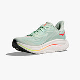 HOKA CLIFTON 10 W SEA GLASS/NEON FLAME
