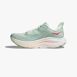 HOKA CLIFTON 10 W SEA GLASS/NEON FLAME
