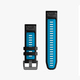 Correa Garmin Quickfit 22mm Blue/Black Silicone