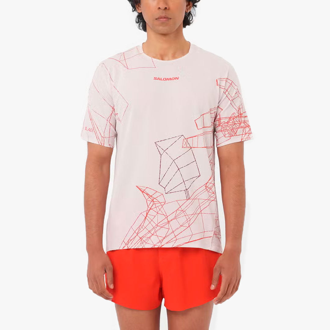 CAMISETA SALOMON S/LAB SPEED LILAC ASH/FIERY RED