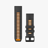 Correa Garmin Quickfit 22mm Graphite/Spark Orange Silicone