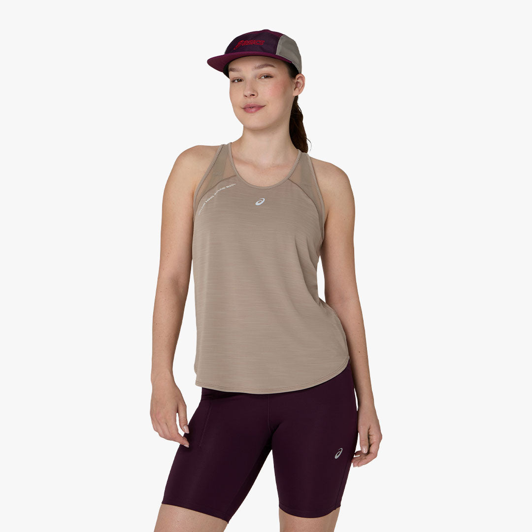 Camiseta Asics Road Tank W Greige