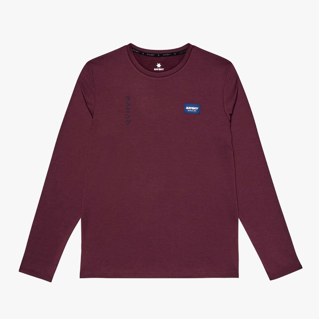 Camiseta Saysky Statement Pace Long Sleeve Burgundy
