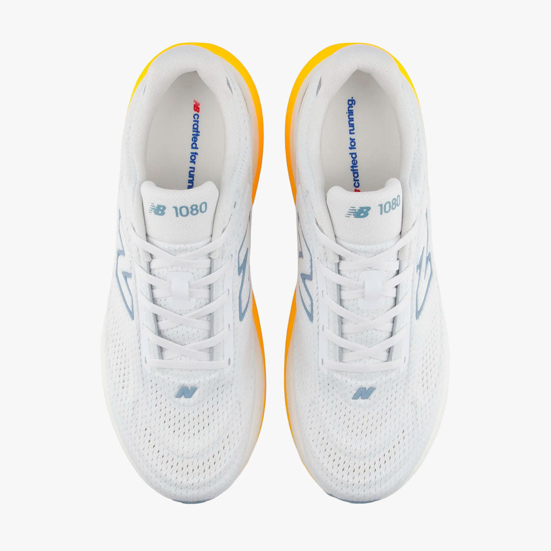 New Balance 1080 V15 White/Satsuma Orange