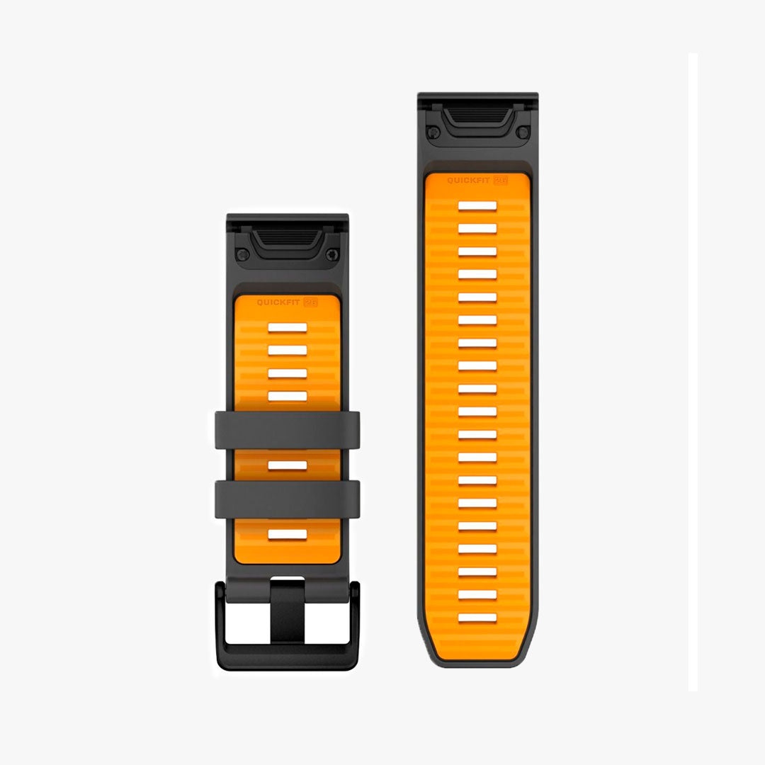 Correa Garmin Quickfit 22mm Graphite/Spark Orange Silicone