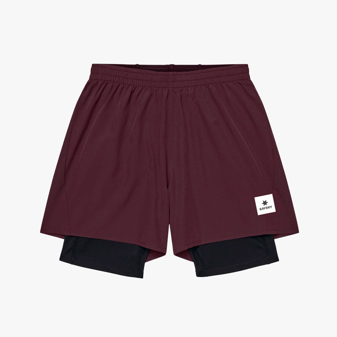 Pantalón Saysky Pace 2IN1 5" Burgundy