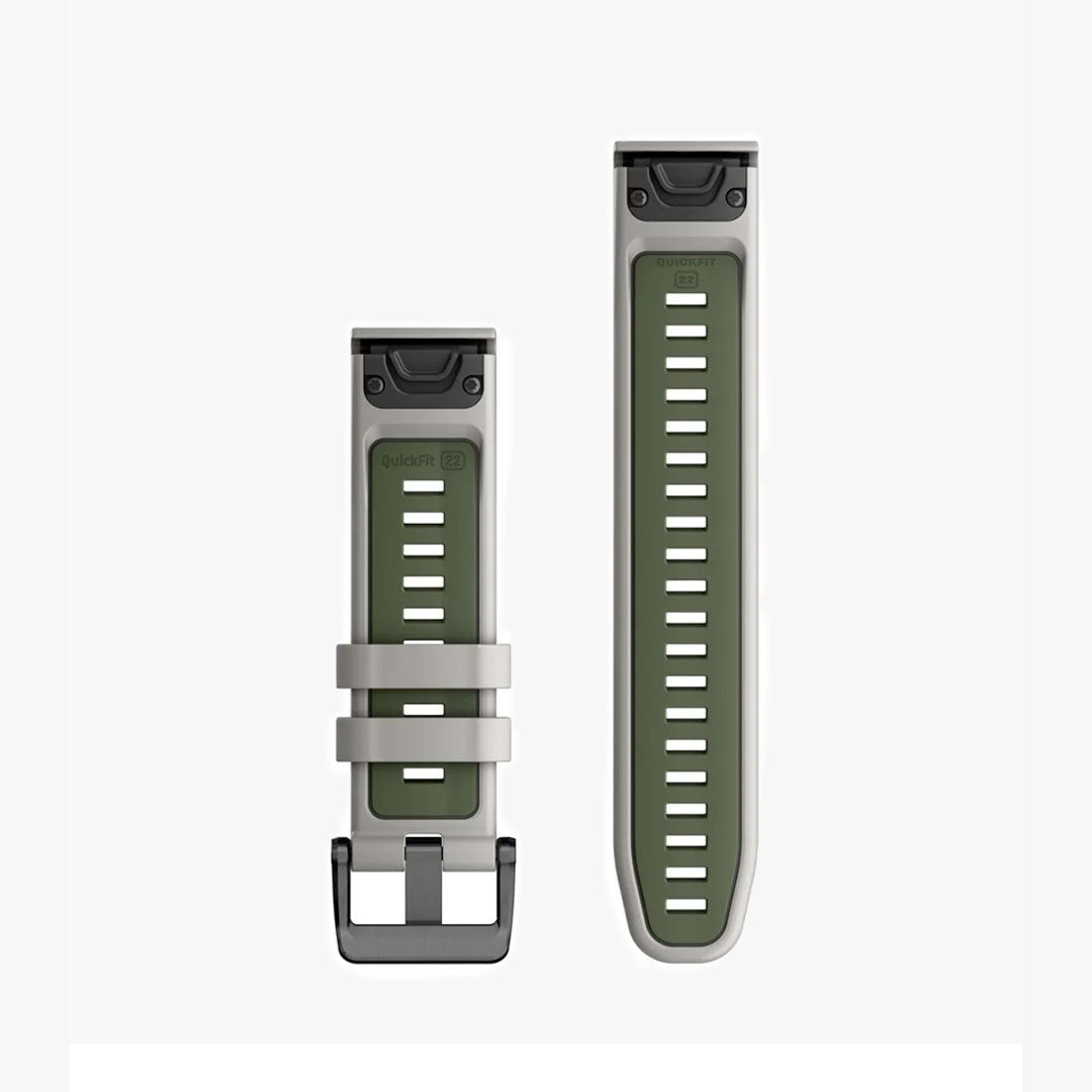 Correa Garmin Quickfit 22mm Green/Grey Silicone