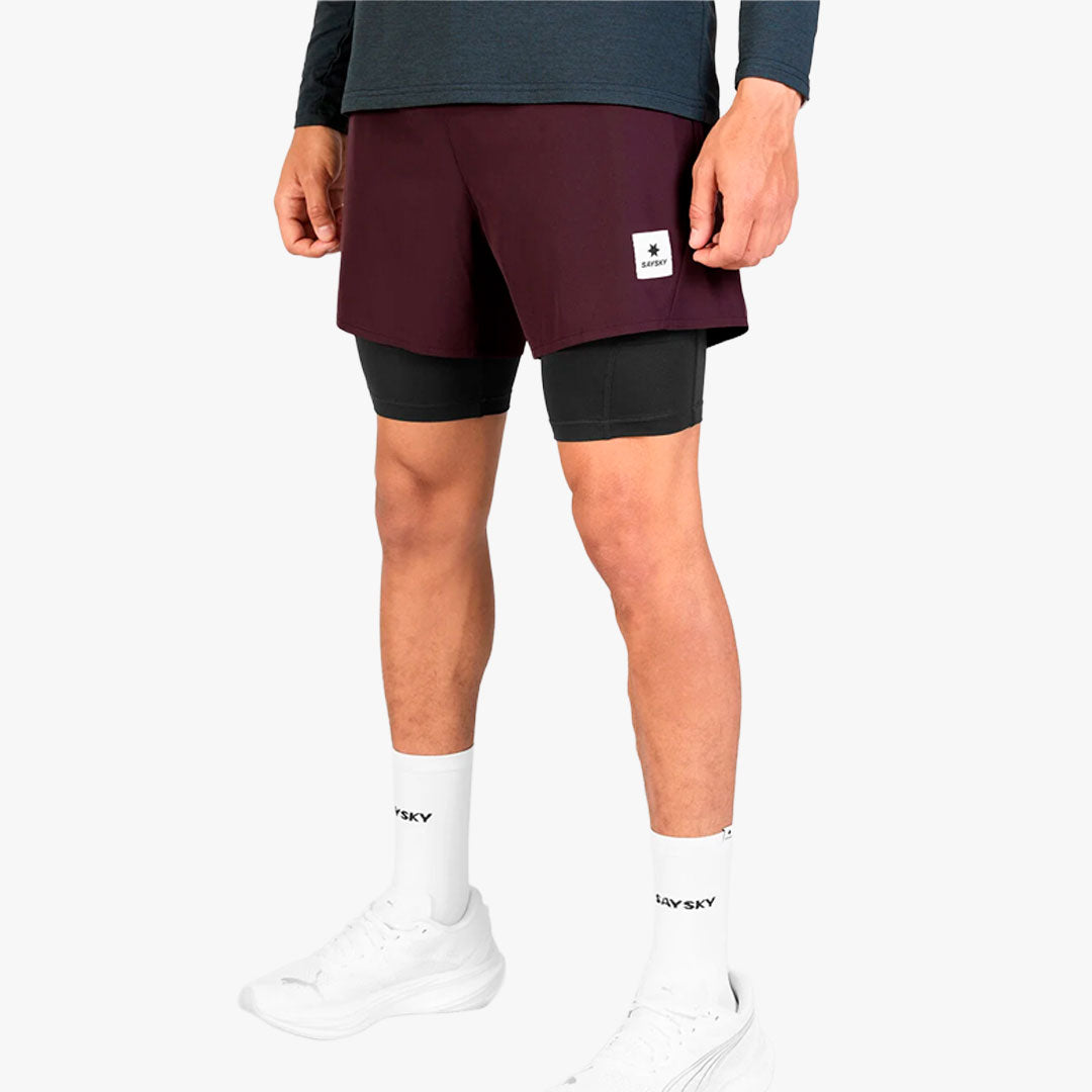 Pantalón Saysky Pace 2IN1 5" Burgundy