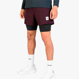 Pantalón Saysky Pace 2IN1 5" Burgundy
