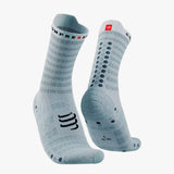 Calcetines Compressport Pro Racing V4.0 Ultralight Run High White/Alloy