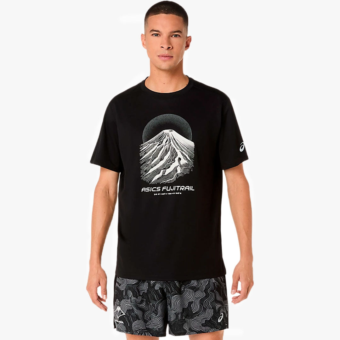 CAMISETA ASICS FUJITRAIL LOGO SS TOP PERFORMANCE BLACK/CREAM/CARBON