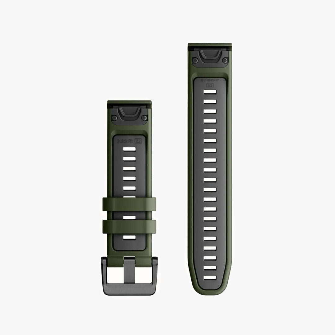 Correa Garmin Quickfit 22mm Graphite/Green silicone