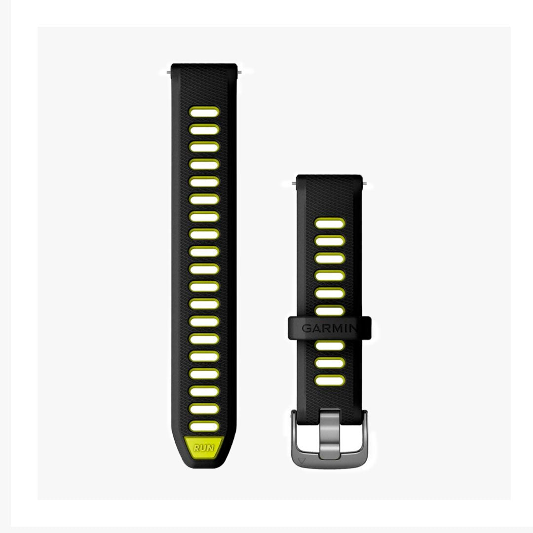 Correa Garmin Quick-Release 18mm Black/Yellow silicone