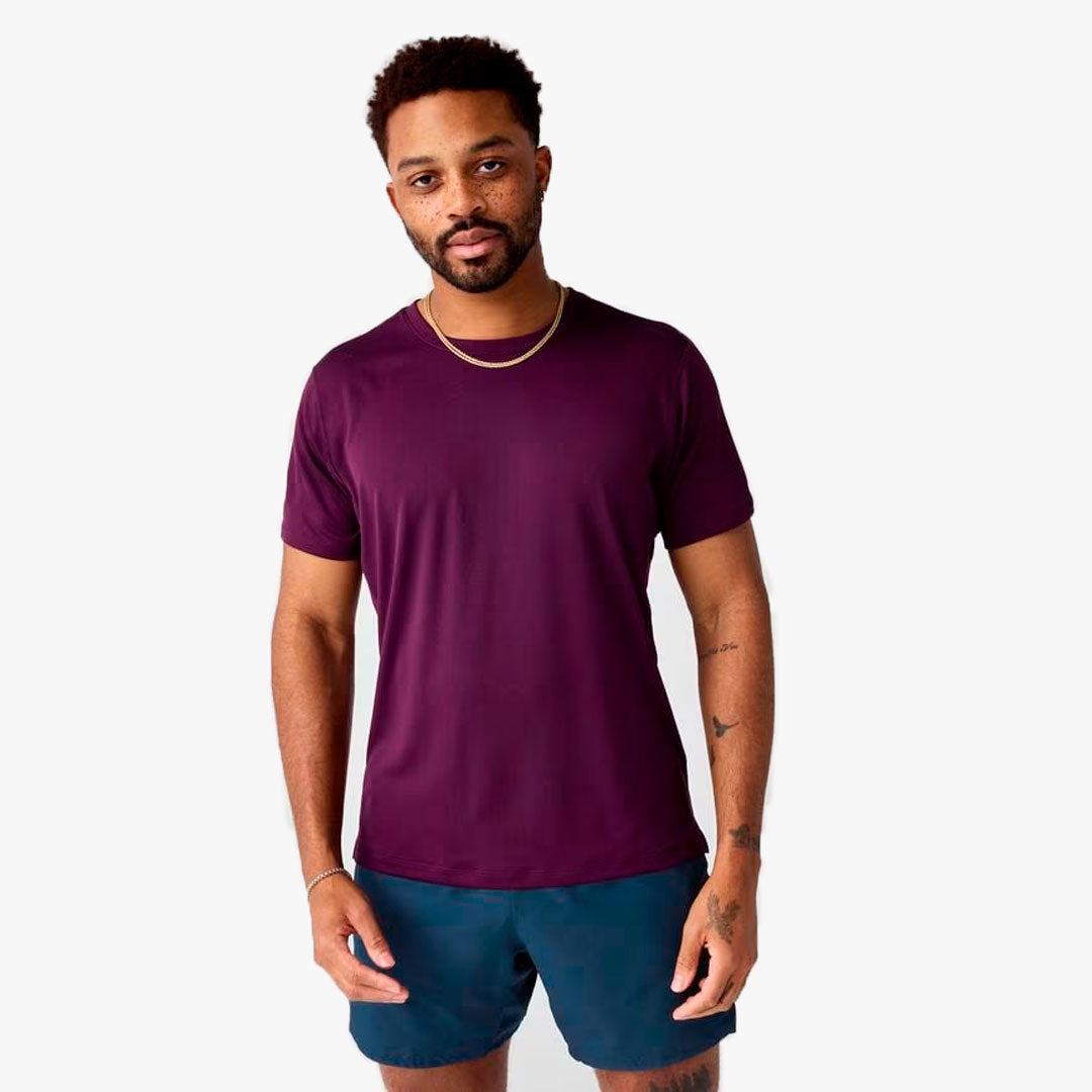 CAMISETA BROOKS DASH SLEEVE BURGUNDY BLAZE