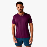CAMISETA BROOKS DASH SLEEVE BURGUNDY BLAZE