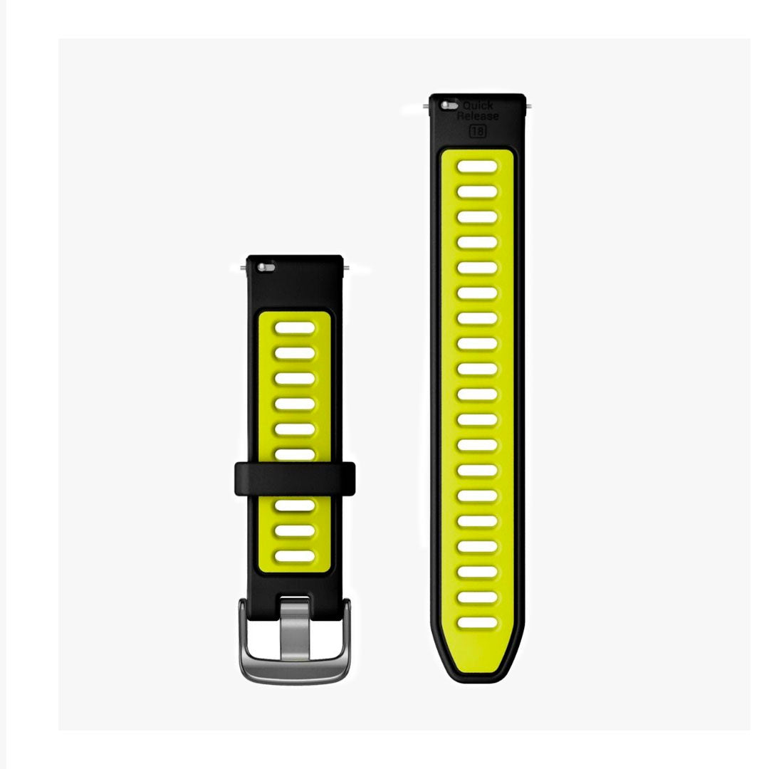 Correa Garmin Quick-Release 18mm Black/Yellow silicone