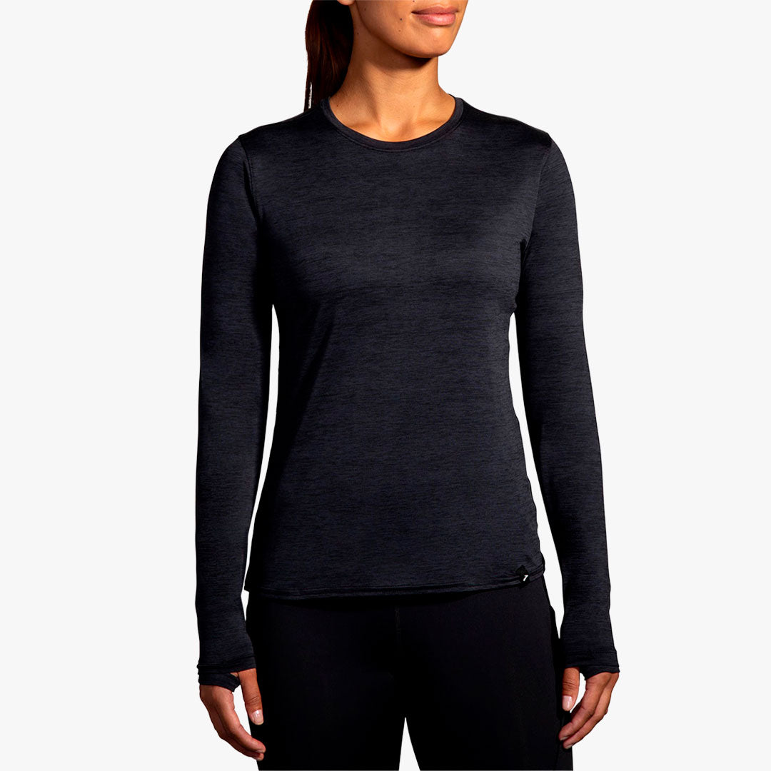 Camiseta Brooks Luxe Long Sleeve W Deep Black