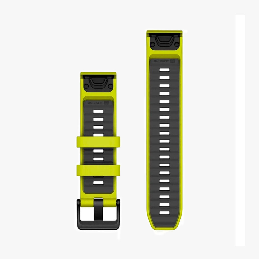 Correa Garmin Quickfit 22mm Gray/Lime Silicone