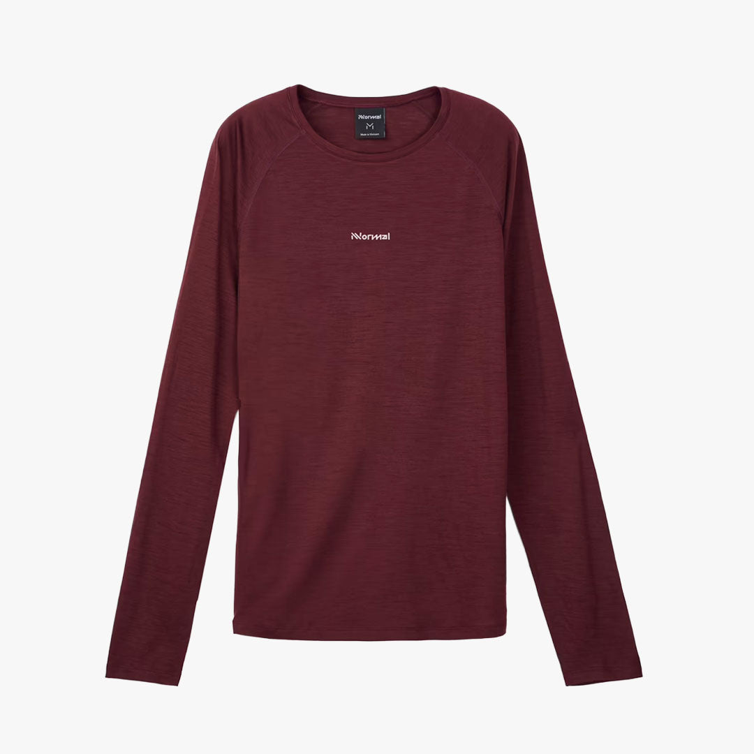 Camiseta Nnormal Merino Long Sleeve Burgundy