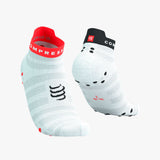 Calcetines Compressport Pro Racing V4.0 Ultralight Run Low White/Red