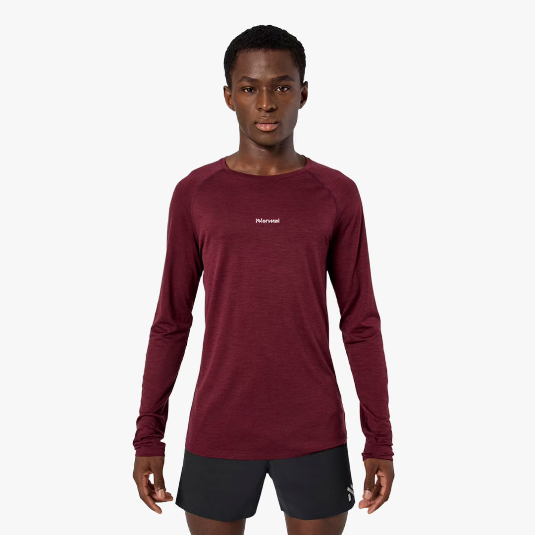 Camiseta Nnormal Merino Long Sleeve Burgundy