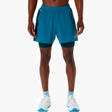 Pantalón Asics Road 2IN1 5 Tranquil teal/Dark teal