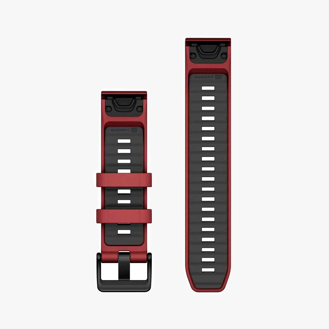 Correa Garmin Quickfit 22mm Marsala/Graphite Silicone