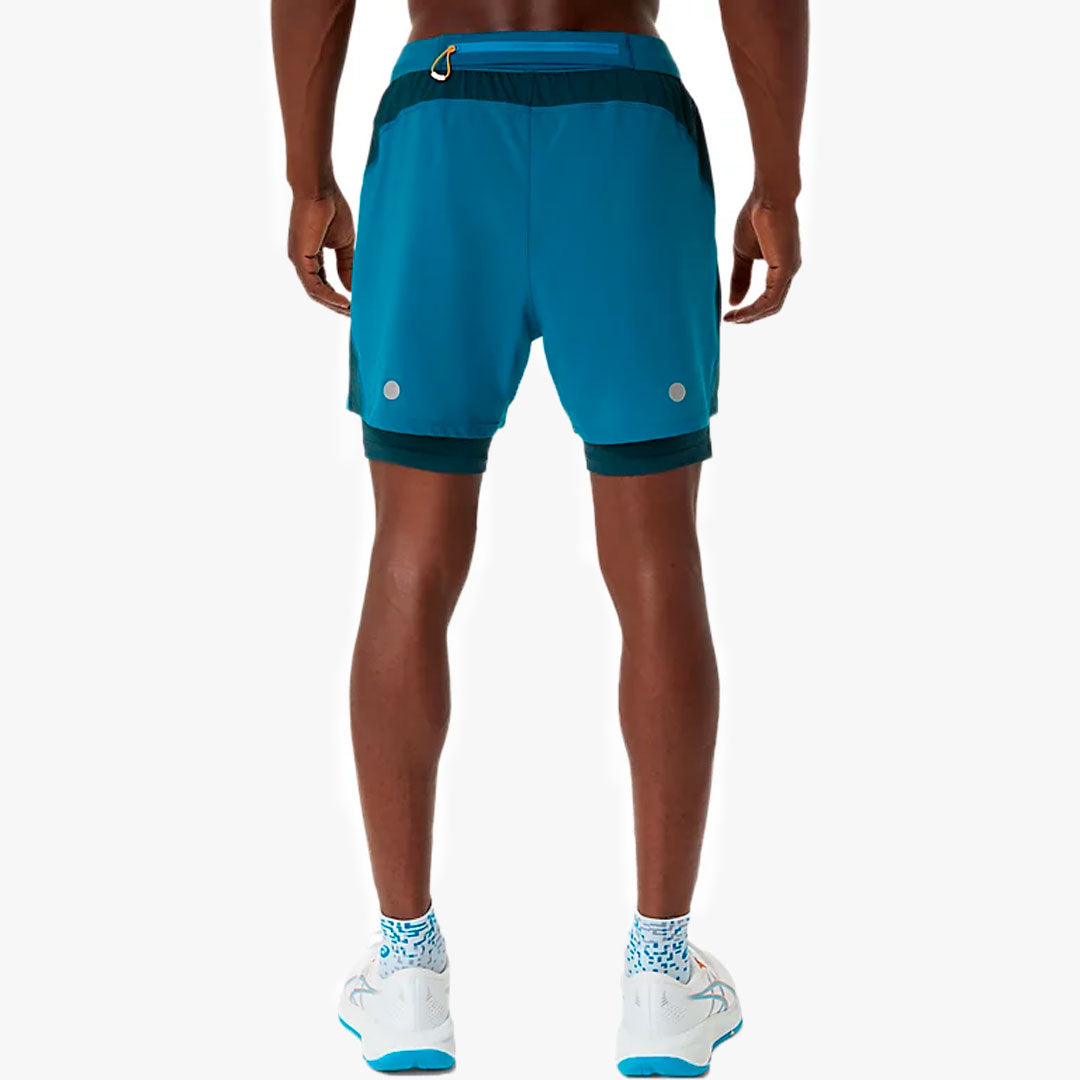 Pantalón Asics Road 2IN1 5 Tranquil teal/Dark teal
