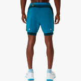 Pantalón Asics Road 2IN1 5 Tranquil teal/Dark teal