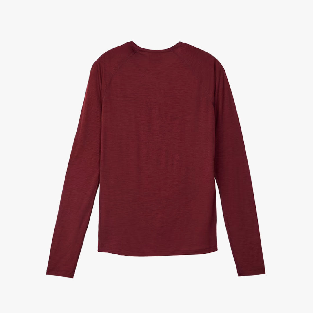 Camiseta Nnormal Merino Long Sleeve W Burgundy