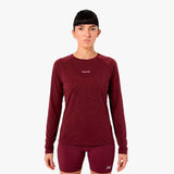 Camiseta Nnormal Merino Long Sleeve W Burgundy