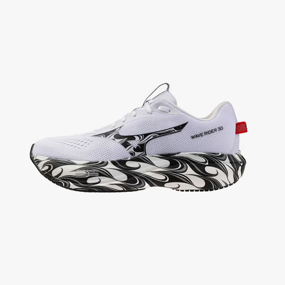 Mizuno Wave Rider 30 White/Black/High Risk Red