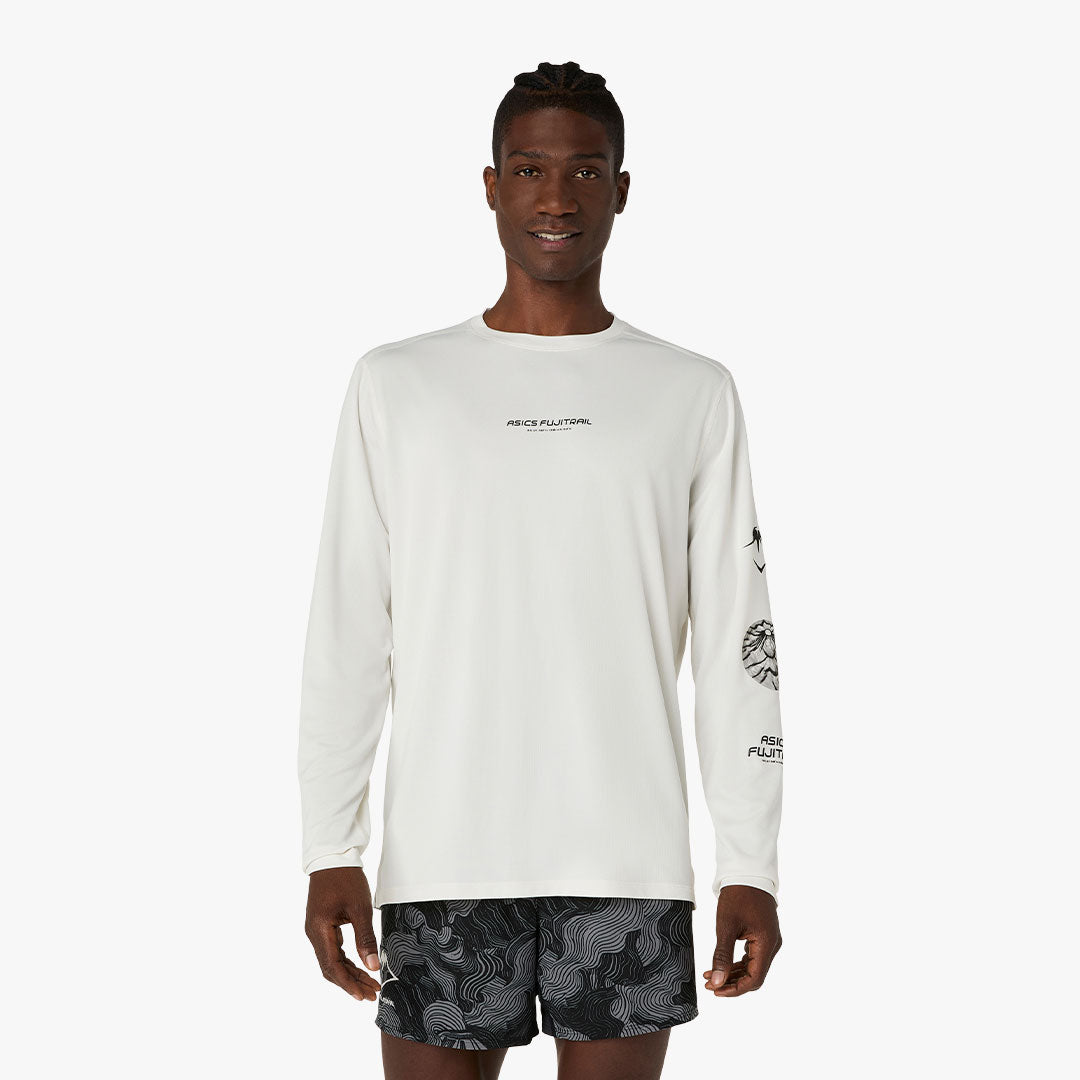 Camiseta Asics Fujitrail Logo LS Top Cream