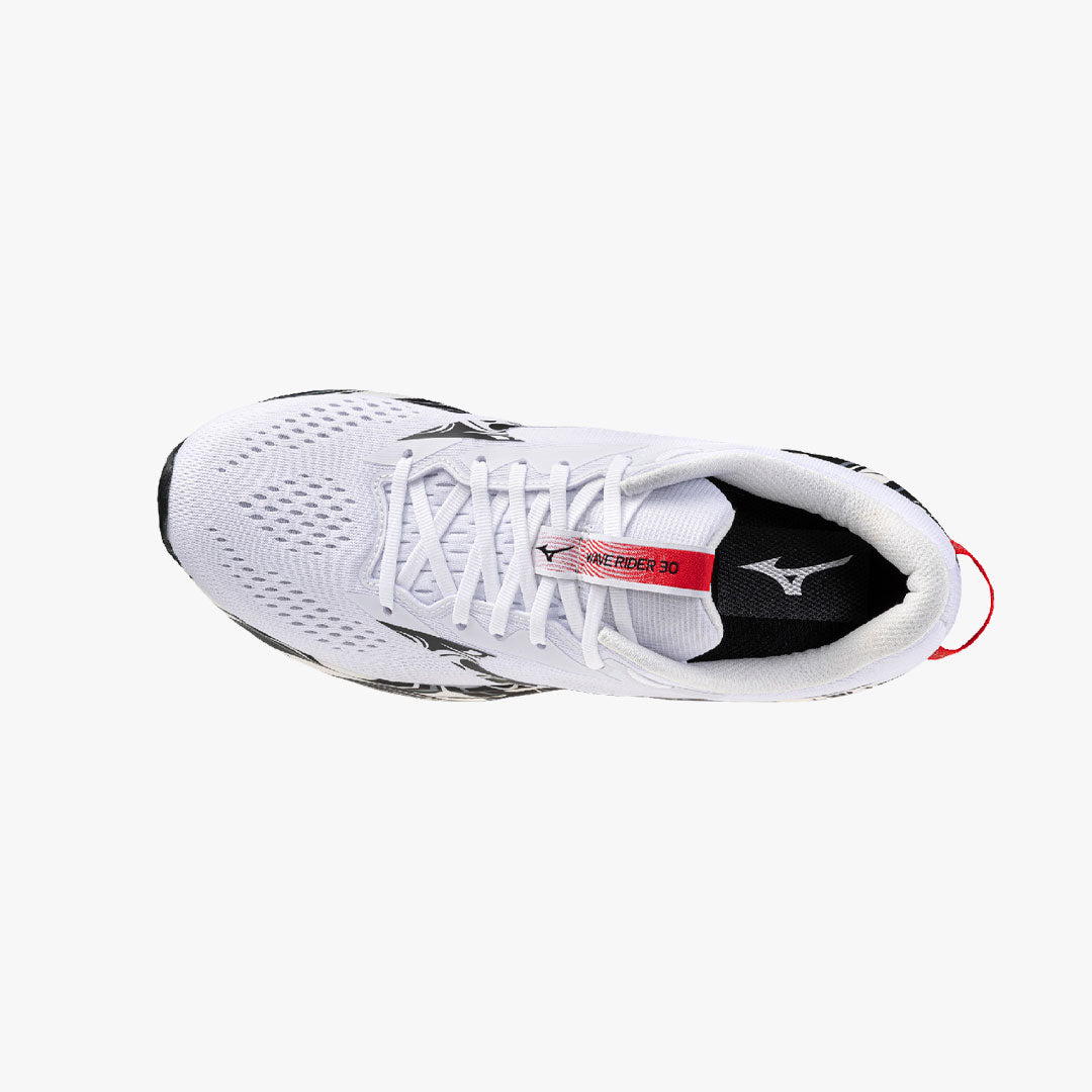 Mizuno Wave Rider 30 White/Black/High Risk Red