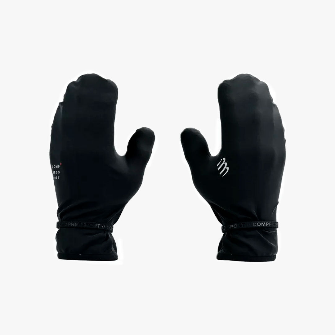 Guantes Compressport Hurricane Waterproof 10/10 Black