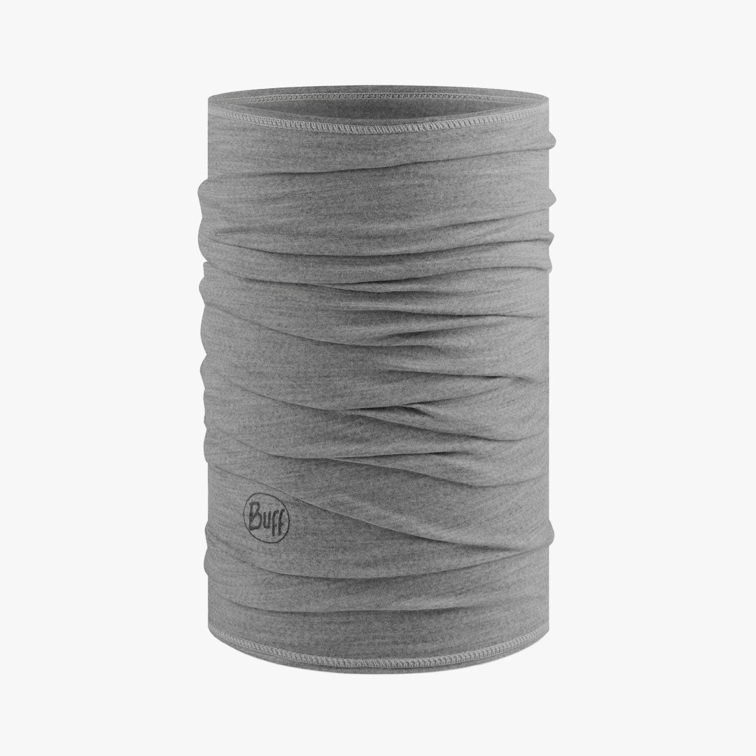 Neckwear Buff Merino Lightweight Solid Light Grey