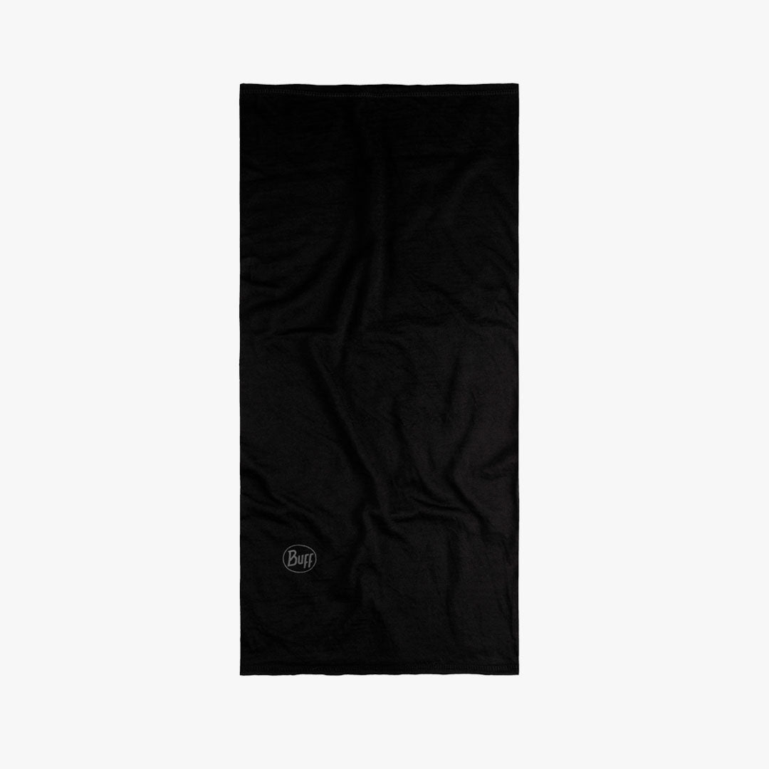 Neckwear Buff Merino Lightweight Solid Black