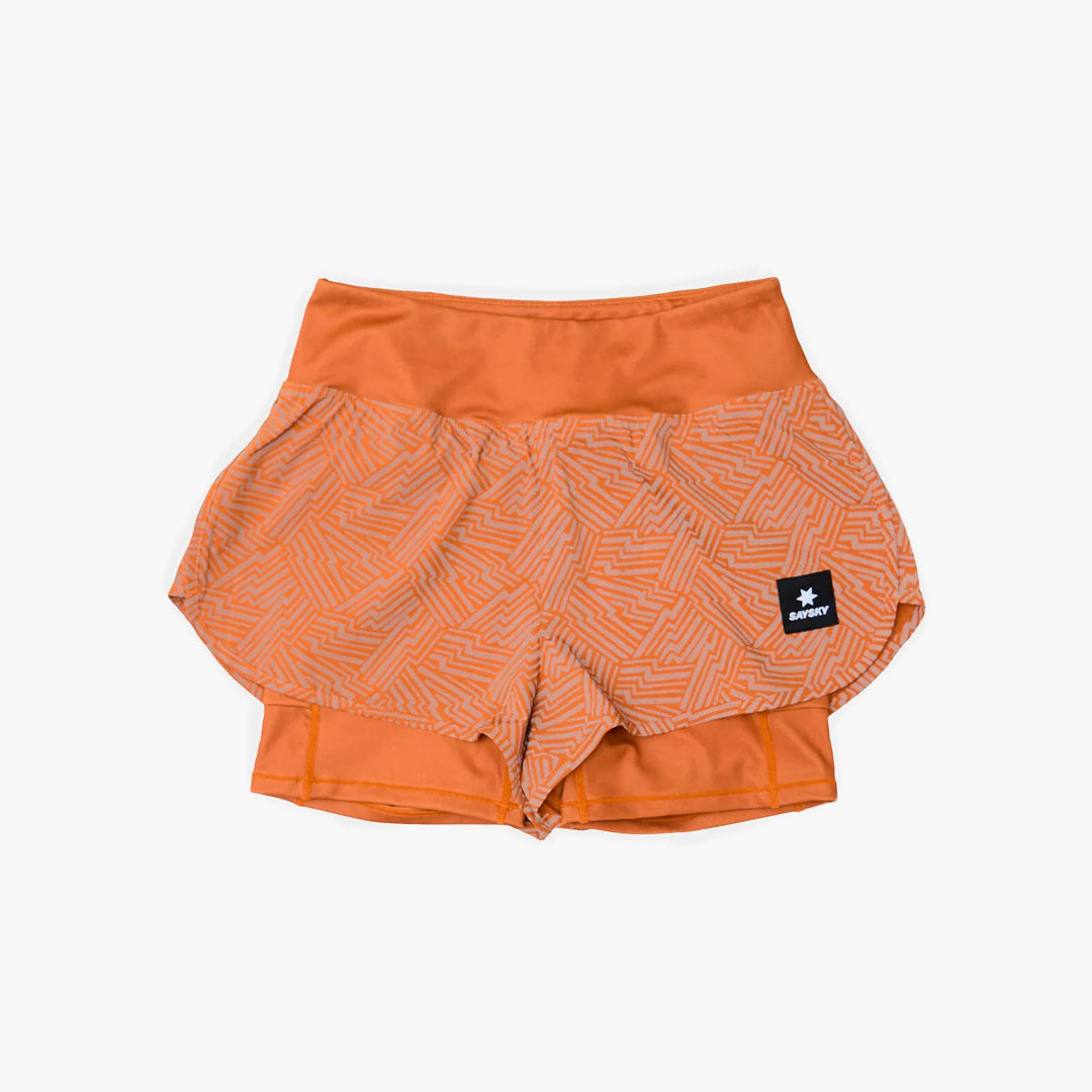 Pantalón Saysky Reflective Pace 2in1 3" Orange Reflective Lightning