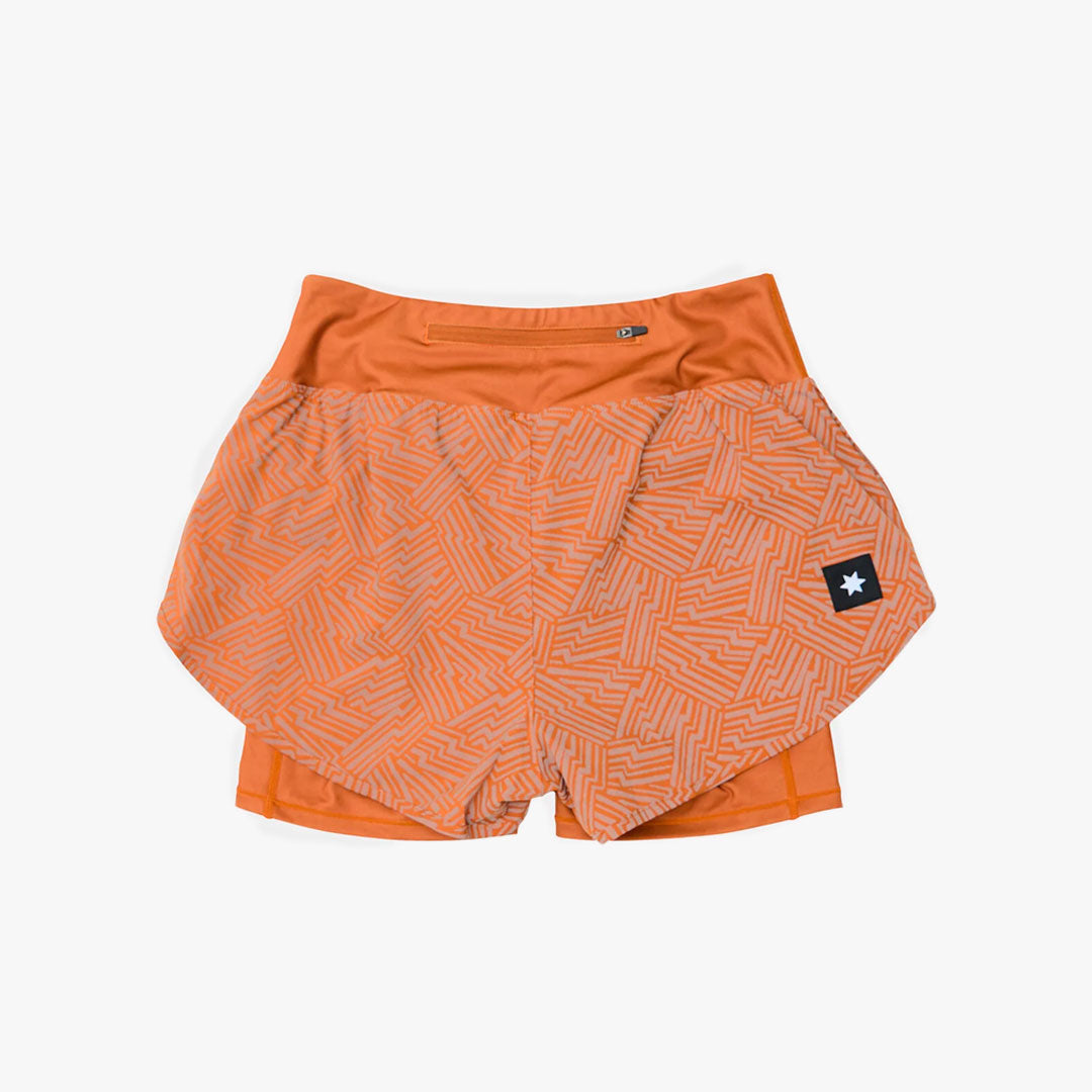 Pantalón Saysky Reflective Pace 2in1 3" Orange Reflective Lightning