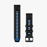 Correa Garmin Quickfit 22mm Black/Pilot Blue Silicone