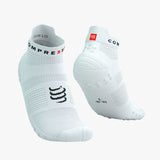 Calcetines Compressport Pro Racing Run V4.0 Low White/Black