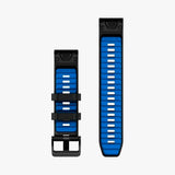 Correa Garmin Quickfit 22mm Black/Pilot Blue Silicone