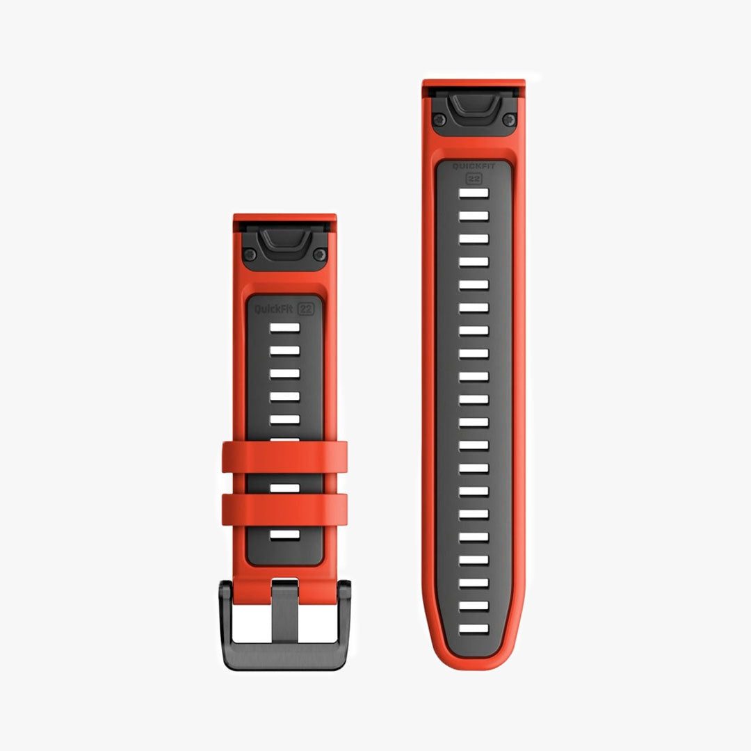 Correa Garmin Quickfit 22mm Grey/Red Silicone