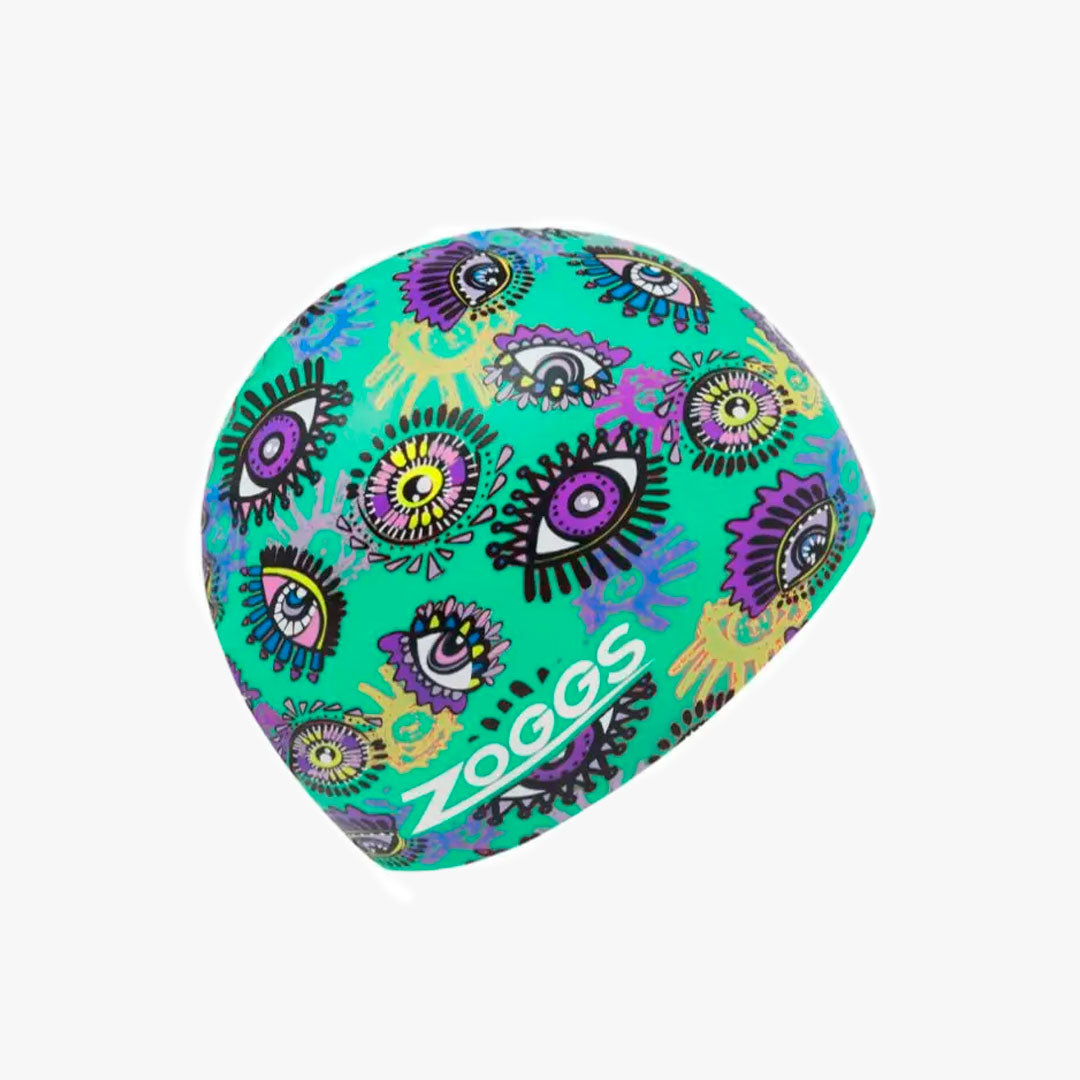 Gorro Zoggs Silicona Printed Eyes Green