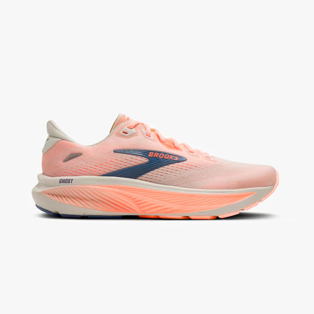 Brooks Ghost 18 W Star White/Cyber Peach/Grey