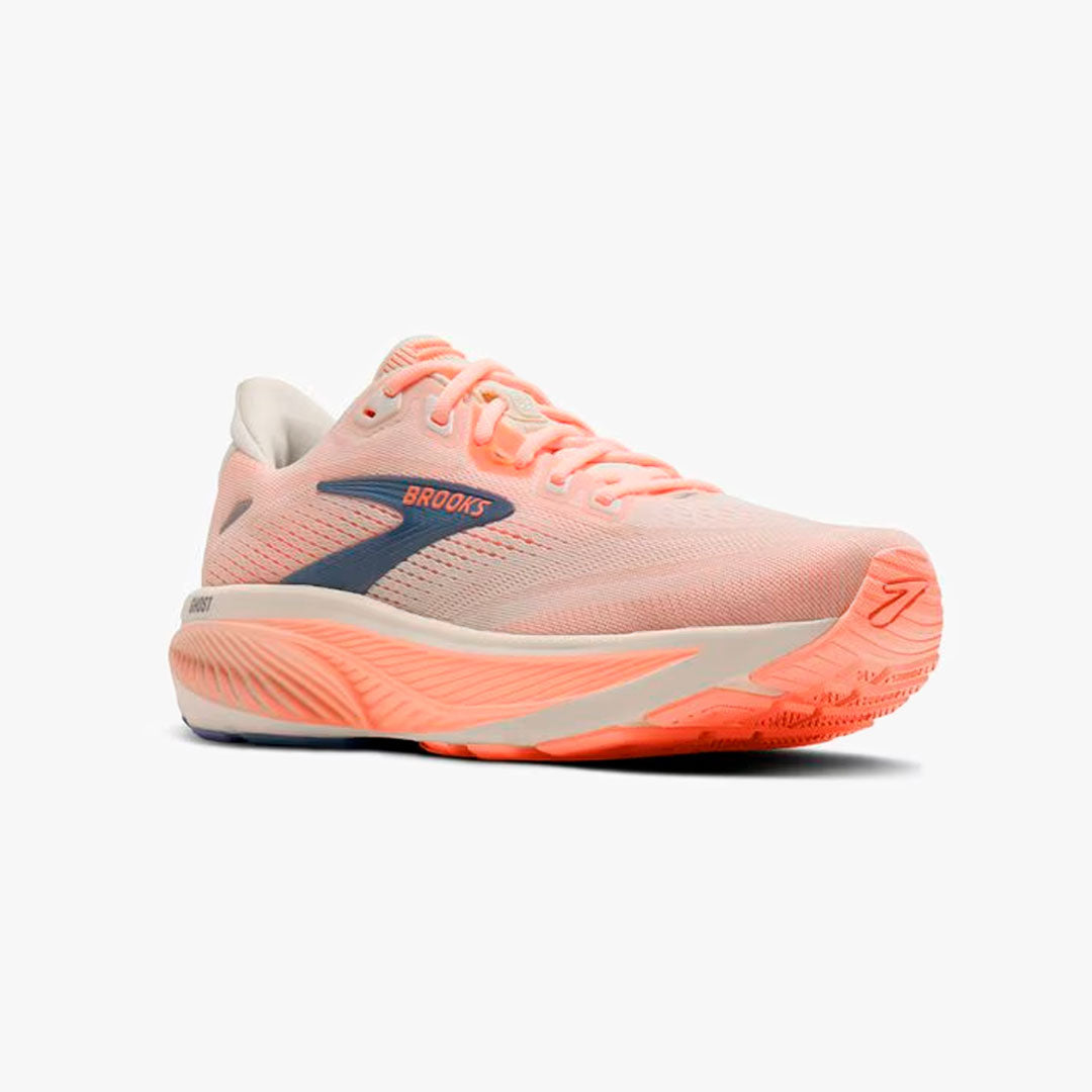 Brooks Ghost 18 W Star White/Cyber Peach/Grey