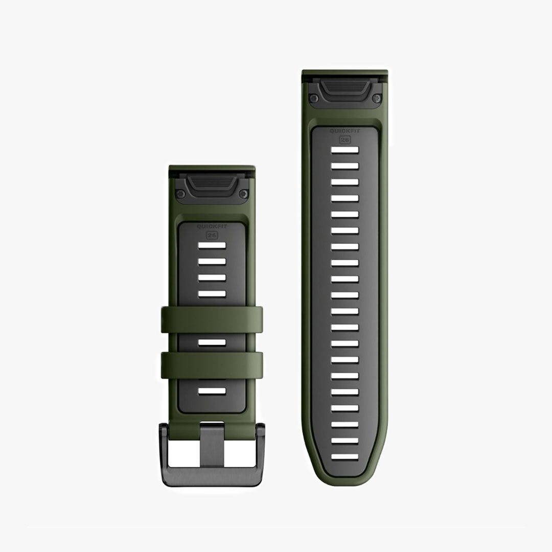 Correa Garmin Quickfit 26 mm Gray/green Silicone