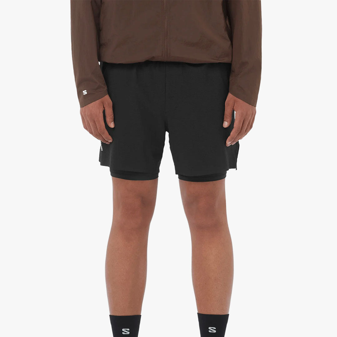 Pantalón Salomon Sense Aero 2IN1 Trail 5" Deep Black